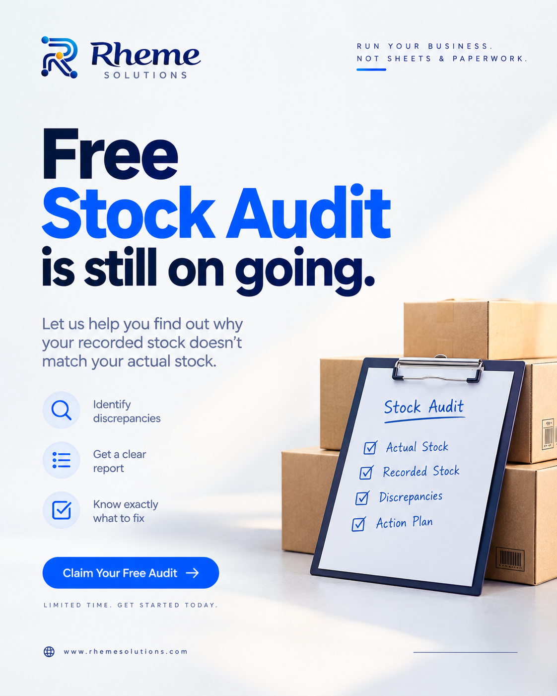 Rheme Solutions Free Stock Audit programme